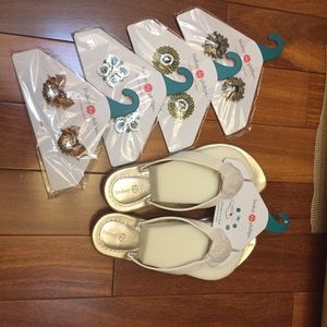 NWT☀️ Lindsay Phillips Switchflops & 4 Extra Snaps